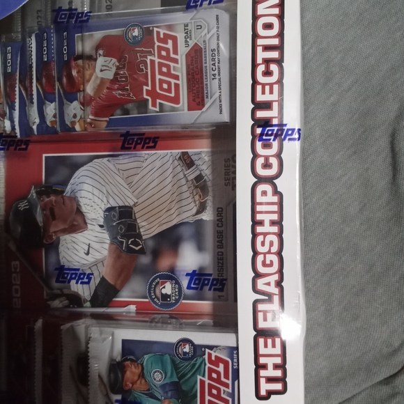 Topps Other - Topps Baseball Card Pack Display with Red, White and Blue Accents